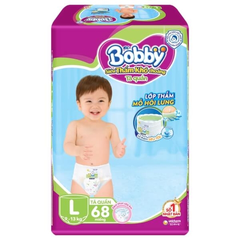 Tã quần Bobby size L 68 (9-13kg)