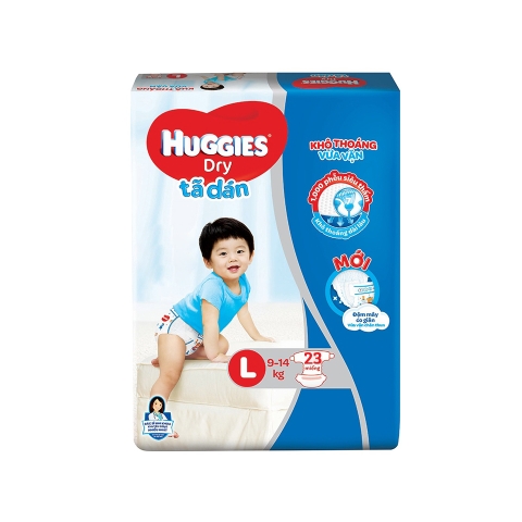 Tã dán Huggies size L 23 (Cho bé 9 - 14kg)