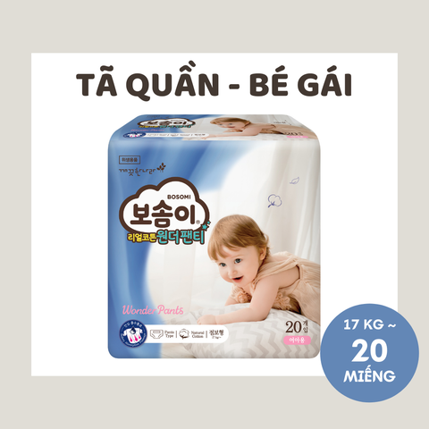 Tã quần Bosomi Wonder Bé Gái XXL20