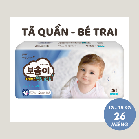 Tã quần Bosomi Wonder Bé Trai XL26