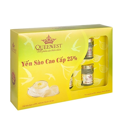 Yến Quenest sào chưng sẵn vàng (6 hủ)