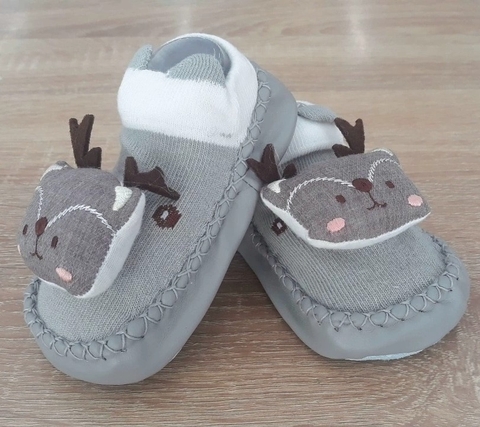 Vớ GIẢ GIÀY đầu thú 3d cho em bé từ 3-9 tháng
