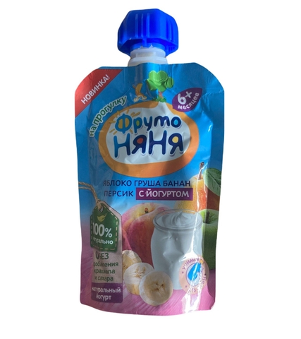 Hoa quả nghiền Fruto táo đào lê chuối