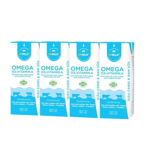 Sữa VP Milk ít đường 180ml