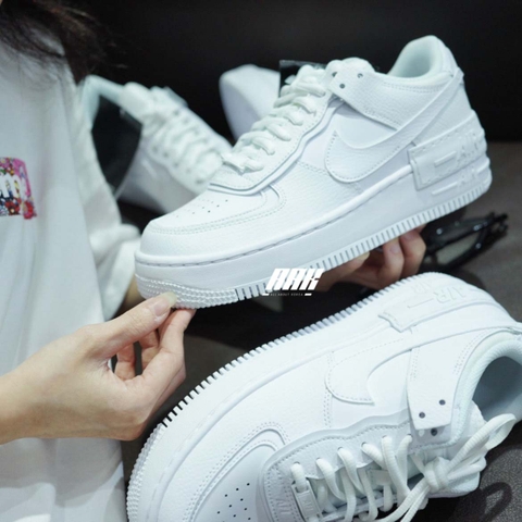 NIKE AIR FORCE 1 SHADOW TRIPLE WHITE - CI0919 100