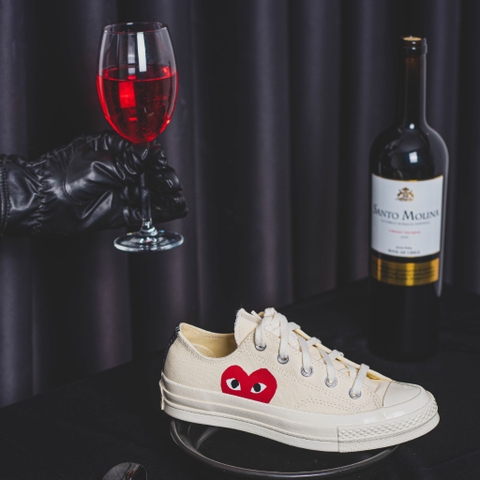 CONVERSE CHUCK 70 CDG PLAY LOW WHITE - 150207C