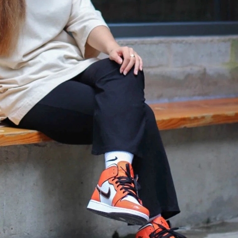 AIR JORDAN 1 MID TURF ORANGE (GS) BQ6931 802