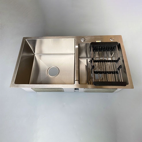 Chậu Rửa Bát Inox 2 Hố Lệch C_8245C