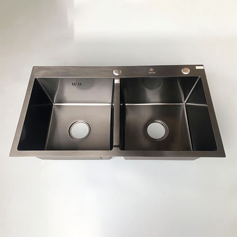 Chậu Rửa Bát Inox 2 Hố Cân C_8245N