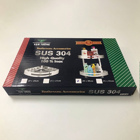 Kệ góc tấm 1 tầng inox 304 - RGT_03