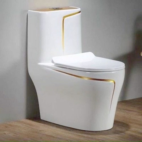 Bệt Liền Khối Trắng Viền Vàng