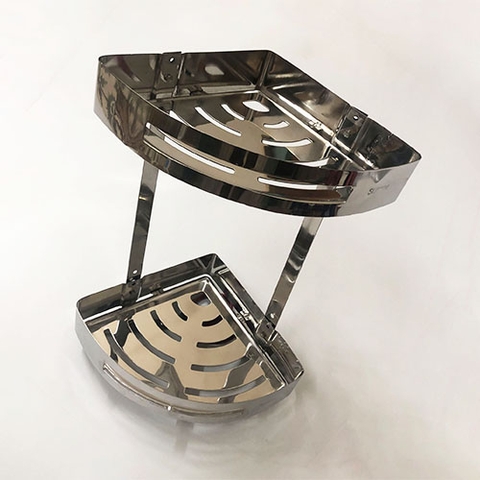 Kệ góc tấm 2 tầng inox 304 - RGT_04