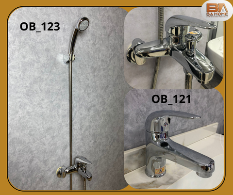 CB Sen tắm gắn tường OB_123+ Vòi 1 lỗ OB_121