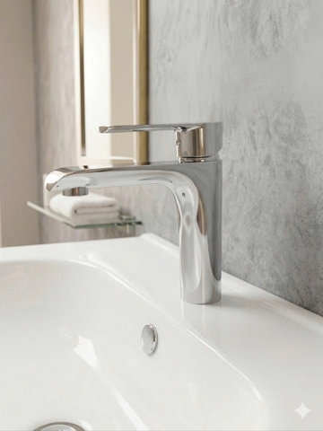 Vòi Chậu Lavabo 1 lỗ Nóng - Lạnh _OB_163