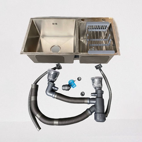 Chậu Rửa Bát Inox 2 Hố Lệch C_8245L