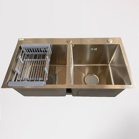 Chậu Rửa Bát Inox 2 Hố Cân C_7843A