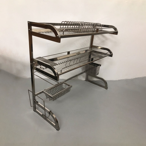 Kệ Bát Đĩa 2 Tầng Trên Bồn Rửa Bát inox 304 - KBD_02_86