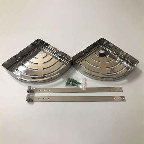 Kệ góc tấm 2 tầng inox 304 - RGT_04