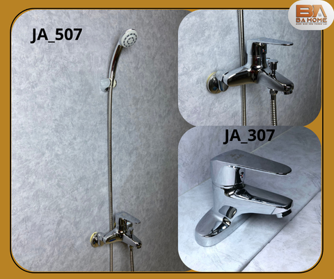 CB Sen tắm gắn tường JA_507 + Vòi 3 lỗ JA_307
