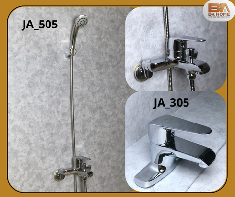 CB Sen tắm gắn tường JA_505 + Vòi 3 lỗ JA_305