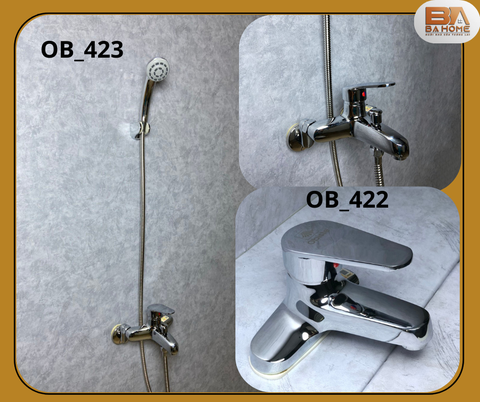 CB Sen tắm gắn tường OB_423 + Vòi 3 lỗ OB_422