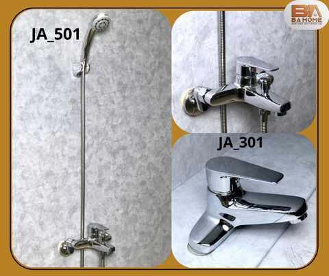 CB Sen tắm gắn tường JA_501 + Vòi 3 lỗ JA_301