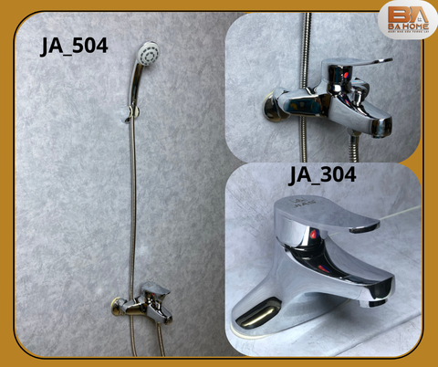 CB Sen tắm gắn tường JA_504 + Vòi 3 lỗ JA_304