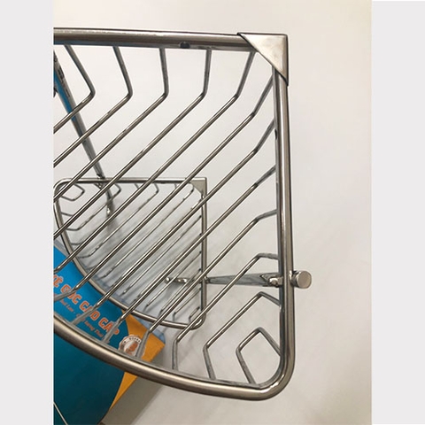 Kệ góc lưới 2 tầng inox 304 - KGL_02_25