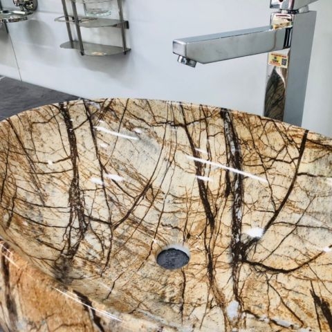 Chậu Elip Vân Nâu CH_EVN