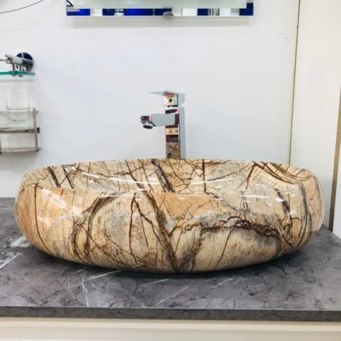 Chậu Elip Vân Nâu CH_EVN