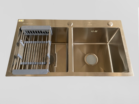 Chậu Rửa Bát Inox 2 Hố Cân C_7843A