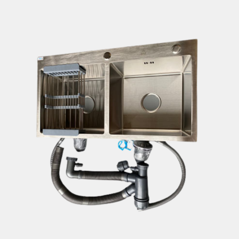 Chậu Rửa Bát Inox 2 Hố Cân C_8245_JA