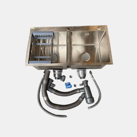 Chậu Rửa Bát Inox 2 Hố Cân C_8245D