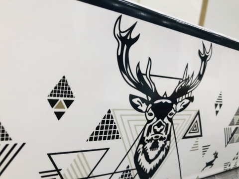 Chậu Sứ Vuông Tuần Lộc