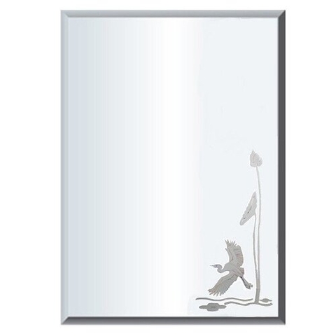 Gương Soi Chữ Nhật JIAS Họa Tiết Hoa Sen