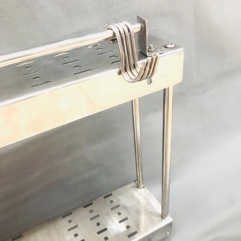 Kệ Gia Vị Tấm Treo 2 Tầng, Inox 304 Hiệu Obiste - KV 02(Mới )