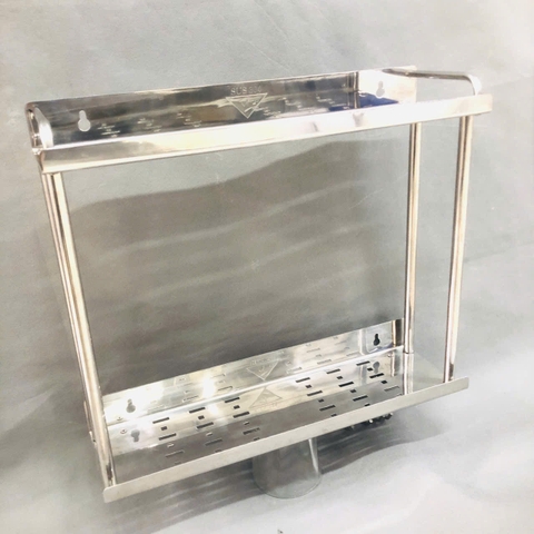 Kệ Gia Vị Tấm Treo 2 Tầng, Inox 304 Hiệu Obiste - KV 02(Mới )