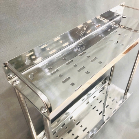 Kệ Gia Vị Tấm Treo 2 Tầng, Inox 304 Hiệu Obiste - KV 02(Mới )
