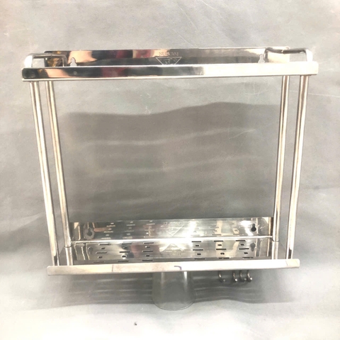 Kệ Gia Vị Tấm Treo 2 Tầng, Inox 304 Hiệu Obiste - KV 02(Mới )
