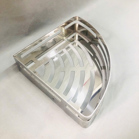 Kệ góc tấm 1 tầng inox 304 mới (25x25)