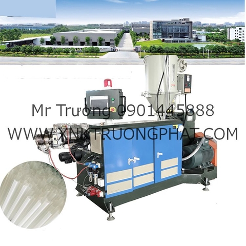 máy đùn ống hút nhựa PE