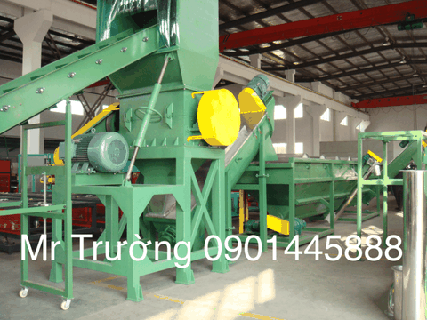 Dây chuyền dặt rửa nhựa phế liệu công suất 500kg/h