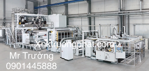 Máy cán màng bọc thực phẩm tươi PVC PVDC