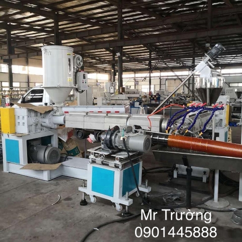 Máy đùn ống nhựa gân xoắn PVC