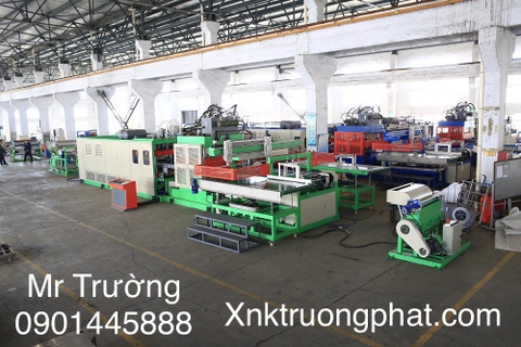 Dây chuyền máy làm hộp cơm xốp, khay xốp Ps tự động, khổ rộng