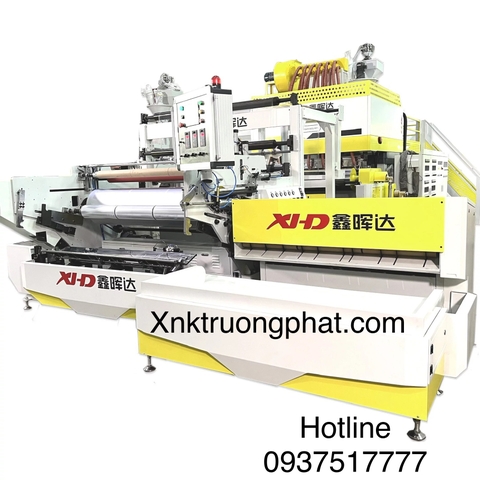 Máy cán màng chít pe 3-5 lớp khổ 1500mm kiểu mới