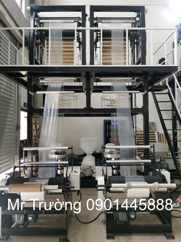 Máy thổi màng PE 2 đầu thổi