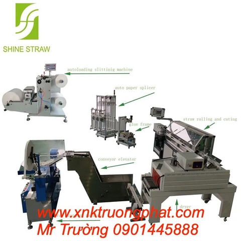 Máy chia cuộn giấy mini. Giấy làm ống hút giấy