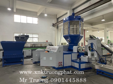 Máy tạo hạt nhựa tái chế xốp foam ps, foam Pe
