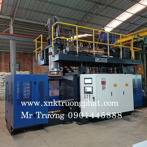 lắp ráp máy thổi nhựa hdpe 50L thổi phao biển